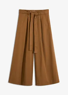 Pantaloni in popeline di cotone e cintura (set 2 pezzi), bonprix Pantaloni in popeline di cotone e cintura (set 2 pezzi), bonprix