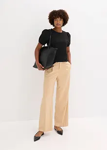 Maglia in jersey con maniche in popeline di cotone, bonprix Maglia in jersey con maniche in popeline di cotone, bonprix