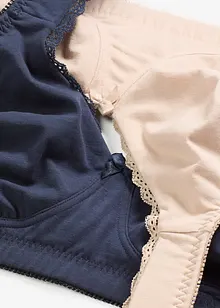 Reggiseno t-shirt minimizer senza ferretto con cotone biologico (pacco da 2), bonprix Reggiseno t-shirt minimizer senza ferretto con cotone biologico (pacco da 2), bonprix