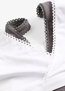 Reggiseno bustier double face con cotone biologico morbido (pacco da 2), bonprix Reggiseno bustier double face con cotone biologico morbido (pacco da 2), bonprix