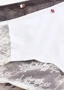 Panty con pizzo (pacco da 2), bonprix Panty con pizzo (pacco da 2), bonprix