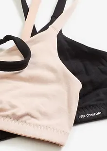 Bralette in modal morbido Feel Comfort (pacco da 2), bonprix Bralette in modal morbido Feel Comfort (pacco da 2), bonprix