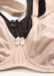 Reggiseno t-shirt con ferretto in cotone elasticizzato (pacco da 2), bonprix Reggiseno t-shirt con ferretto in cotone elasticizzato (pacco da 2), bonprix