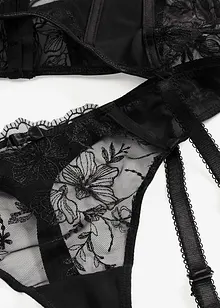 Corsetto con ferretto e perizoma con delicati ricami (set 2 pezzi), bonprix Corsetto con ferretto e perizoma con delicati ricami (set 2 pezzi), bonprix