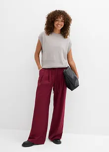 Pantaloni con pinces e cintura da annodare, bonprix Pantaloni con pinces e cintura da annodare, bonprix