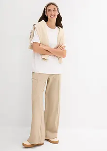 Pantaloni con elastico in vita in puro cotone biologico, bonprix Pantaloni con elastico in vita in puro cotone biologico, bonprix