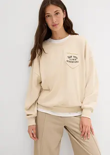 Felpa oversize in misto cotone morbido, bonprix Felpa oversize in misto cotone morbido, bonprix