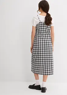 Abito con spalline in flanella di puro cotone, bonprix Abito con spalline in flanella di puro cotone, bonprix