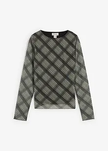 Maglia a maniche lunghe in mesh fine, bonprix Maglia a maniche lunghe in mesh fine, bonprix