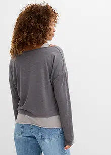 Top e maglia a maniche lunghe in jersey (set 2 pezzi), bonprix Top e maglia a maniche lunghe in jersey (set 2 pezzi), bonprix