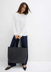 Maglia a maniche lunghe in puro cotone biologico, bonprix Maglia a maniche lunghe in puro cotone biologico, bonprix