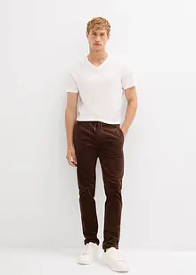 Pantaloni elasticizzati di velluto con elastico in vita, regular fit, bonprix Pantaloni elasticizzati di velluto con elastico in vita, regular fit, bonprix