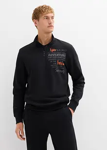 Felpa in puro cotone con colletto alto zippato, bonprix Felpa in puro cotone con colletto alto zippato, bonprix