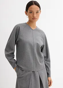 Maglia a maniche lunghe in morbido punto di Roma, bonprix Maglia a maniche lunghe in morbido punto di Roma, bonprix