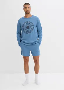 Pigiama corto in puro cotone biologico con maniche lunghe, bonprix Pigiama corto in puro cotone biologico con maniche lunghe, bonprix