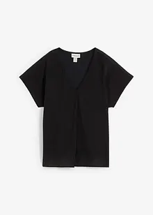 Maglia in misto seta con inserto in tessuto, bonprix Maglia in misto seta con inserto in tessuto, bonprix