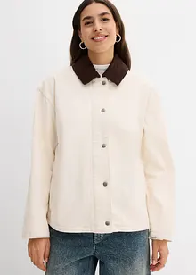 Giacca leggera in twill con colletto in velluto, bonprix Giacca leggera in twill con colletto in velluto, bonprix