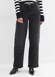 Jeans wide leg, vita media, bonprix Jeans wide leg, vita media, bonprix