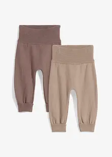 Pantaloni in maglia allungabili in misto cotone (pacco da 2), bonprix Pantaloni in maglia allungabili in misto cotone (pacco da 2), bonprix