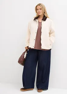 Giacca leggera in twill con colletto in velluto, bonprix Giacca leggera in twill con colletto in velluto, bonprix