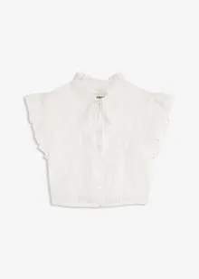 Camicetta bavarese in delicato tulle con motivo a pois, bonprix Camicetta bavarese in delicato tulle con motivo a pois, bonprix