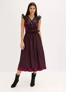 Abito bavarese midi con velluto (set 2 pezzi), bonprix Abito bavarese midi con velluto (set 2 pezzi), bonprix