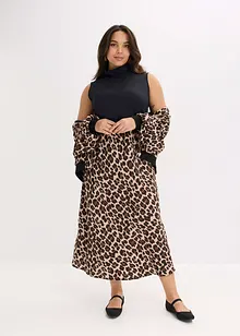 Gonna midi in satin fluente, bonprix Gonna midi in satin fluente, bonprix