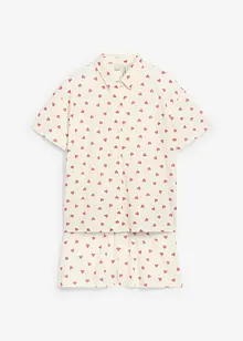 Pigiama estivo in puro cotone biologico con abbottonatura, bonprix Pigiama estivo in puro cotone biologico con abbottonatura, bonprix