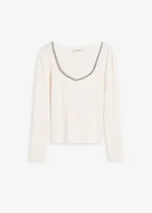 Maglione in filato fine con dettaglio gioiello, bonprix Maglione in filato fine con dettaglio gioiello, bonprix