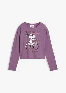 Maglia a maniche lunghe di Snoopy in puro cotone, Peanuts Maglia a maniche lunghe di Snoopy in puro cotone, Peanuts