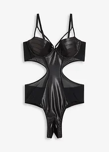 Body con perizoma ouvert effetto bagnato, bonprix Body con perizoma ouvert effetto bagnato, bonprix