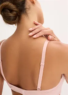 Reggiseno con coppe preformate senza ferretto in materiale lucido, bonprix Reggiseno con coppe preformate senza ferretto in materiale lucido, bonprix