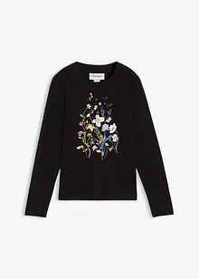 Maglia a maniche lunghe in puro cotone, bonprix Maglia a maniche lunghe in puro cotone, bonprix