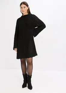 Miniabito in maglia con fiocco in satin, bonprix Miniabito in maglia con fiocco in satin, bonprix