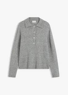 Maglione polo con percentuale di lana, bonprix Maglione polo con percentuale di lana, bonprix