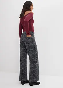 Pantaloni in twill leopardati wide leg, bonprix Pantaloni in twill leopardati wide leg, bonprix