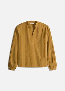 Blusa in cotone con dettagli in pizzo, bonprix Blusa in cotone con dettagli in pizzo, bonprix