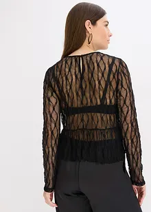 Maglia a maniche lunghe in pizzo, bonprix Maglia a maniche lunghe in pizzo, bonprix