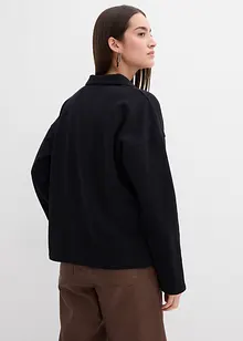 Felpa in cotone biologico con colletto polo in maglia, bonprix Felpa in cotone biologico con colletto polo in maglia, bonprix