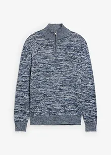 Maglione con mezza zip in misto cotone morbido, bonprix Maglione con mezza zip in misto cotone morbido, bonprix
