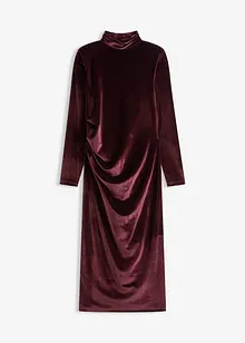 Abito midi in velluto morbido, bonprix Abito midi in velluto morbido, bonprix