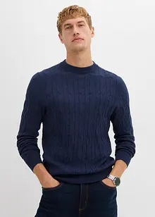 Maglione a trecce in puro cotone biologico riciclabile, bonprix Maglione a trecce in puro cotone biologico riciclabile, bonprix