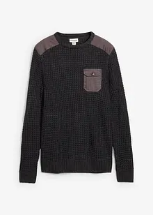 Maglione in filato grosso con tasca a patta, bonprix Maglione in filato grosso con tasca a patta, bonprix