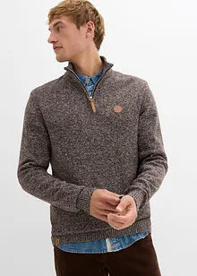 Maglione con mezza zip e puro cotone, bonprix Maglione con mezza zip e puro cotone, bonprix