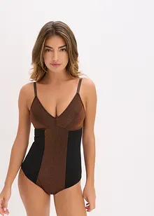 Body modellante in tessuto glitterato con effetto modellante medio, bonprix Body modellante in tessuto glitterato con effetto modellante medio, bonprix