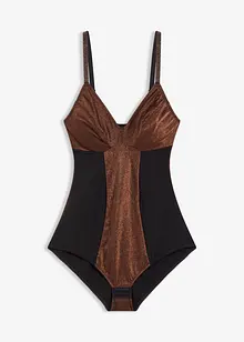 Body modellante in tessuto glitterato con effetto modellante medio, bonprix Body modellante in tessuto glitterato con effetto modellante medio, bonprix