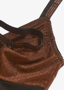 Body modellante in tessuto glitterato con effetto modellante medio, bonprix Body modellante in tessuto glitterato con effetto modellante medio, bonprix