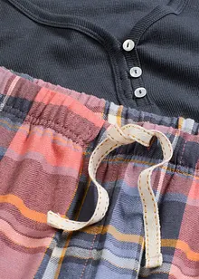 Pigiama con maglia a coste e pantaloni in flanella con filato glitterato, bonprix Pigiama con maglia a coste e pantaloni in flanella con filato glitterato, bonprix