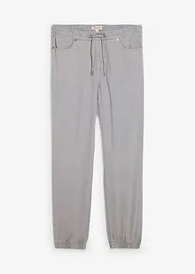 Pantaloni svasati con elastico in vita in twill di puro cotone, relaxed fit, bonprix Pantaloni svasati con elastico in vita in twill di puro cotone, relaxed fit, bonprix
