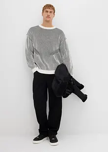 Maglione a coste in misto cotone, loose fit, bonprix Maglione a coste in misto cotone, loose fit, bonprix